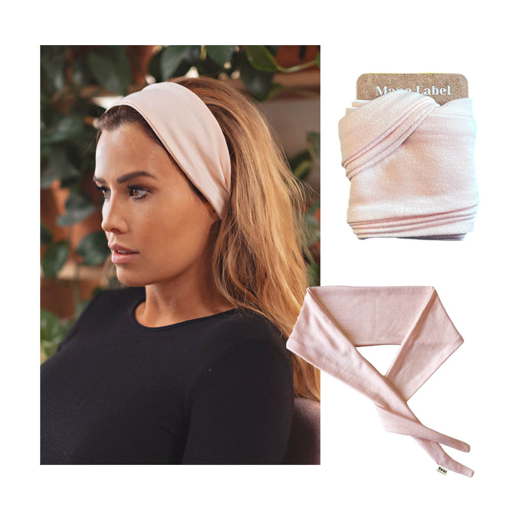 Love Set | 1 Wine Sway + 1 FREE Ballet Pink Sway + Tencel Headband + 2 Scrunchies + Elastics + Hairbrush | Made in USA | Cotton Velour | Curls | Beachy Waves | Wine & Ballet Pink