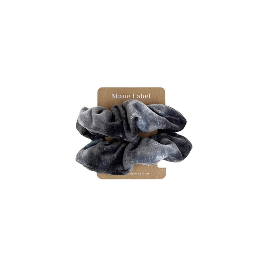 Velour Scrunchies | cotton velour | soft | Made in USA | Gray Tie Dye
