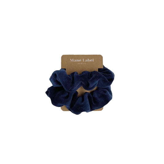Velour Scrunchies | cotton velour | soft | Made in USA | Midnight