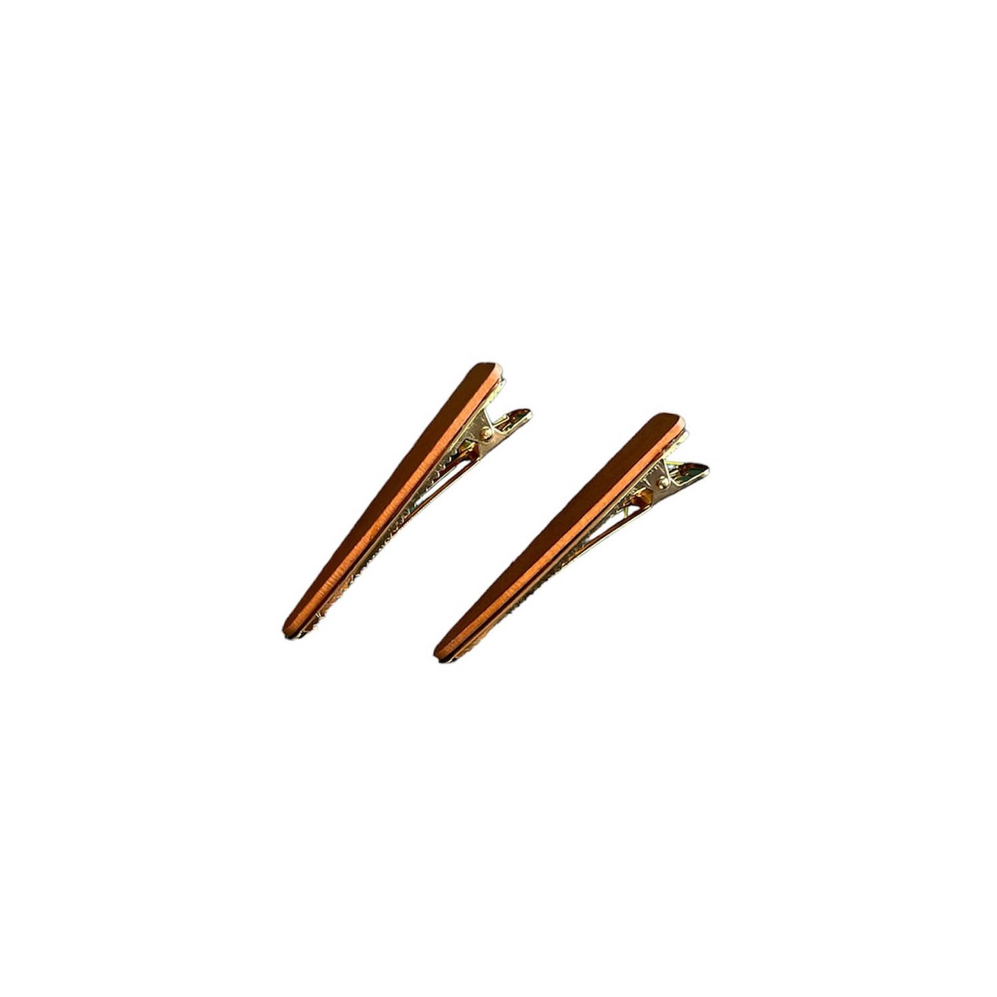 Wood and metal Plastic FREE hair clip | Brown