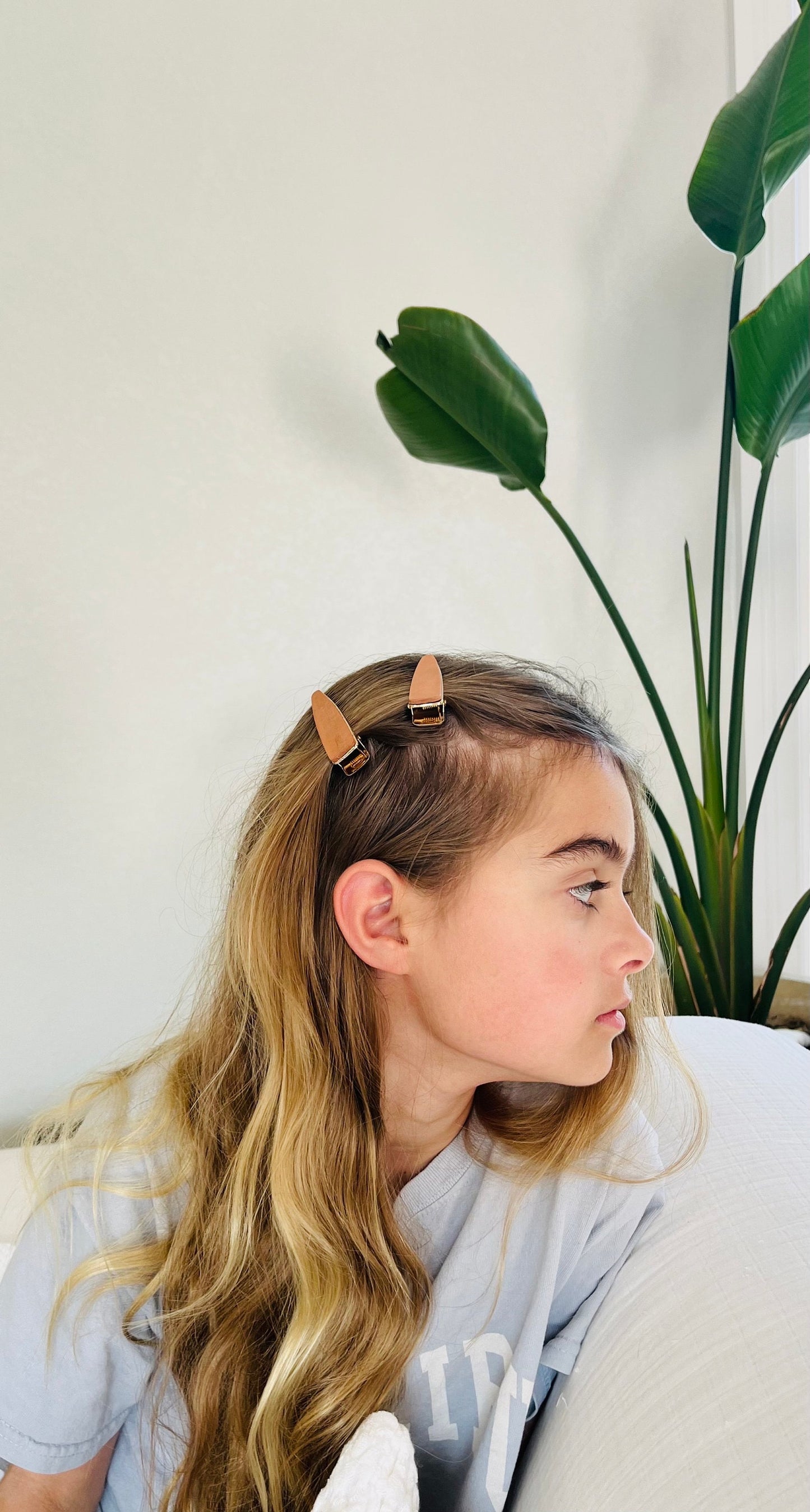 Wood and metal Plastic FREE hair clip