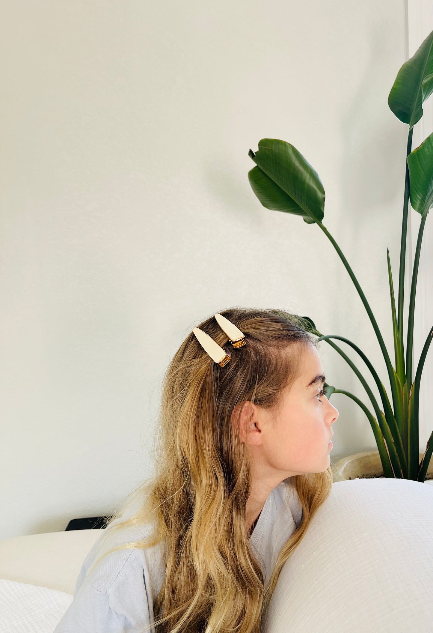 Wood and metal Plastic FREE hair clip