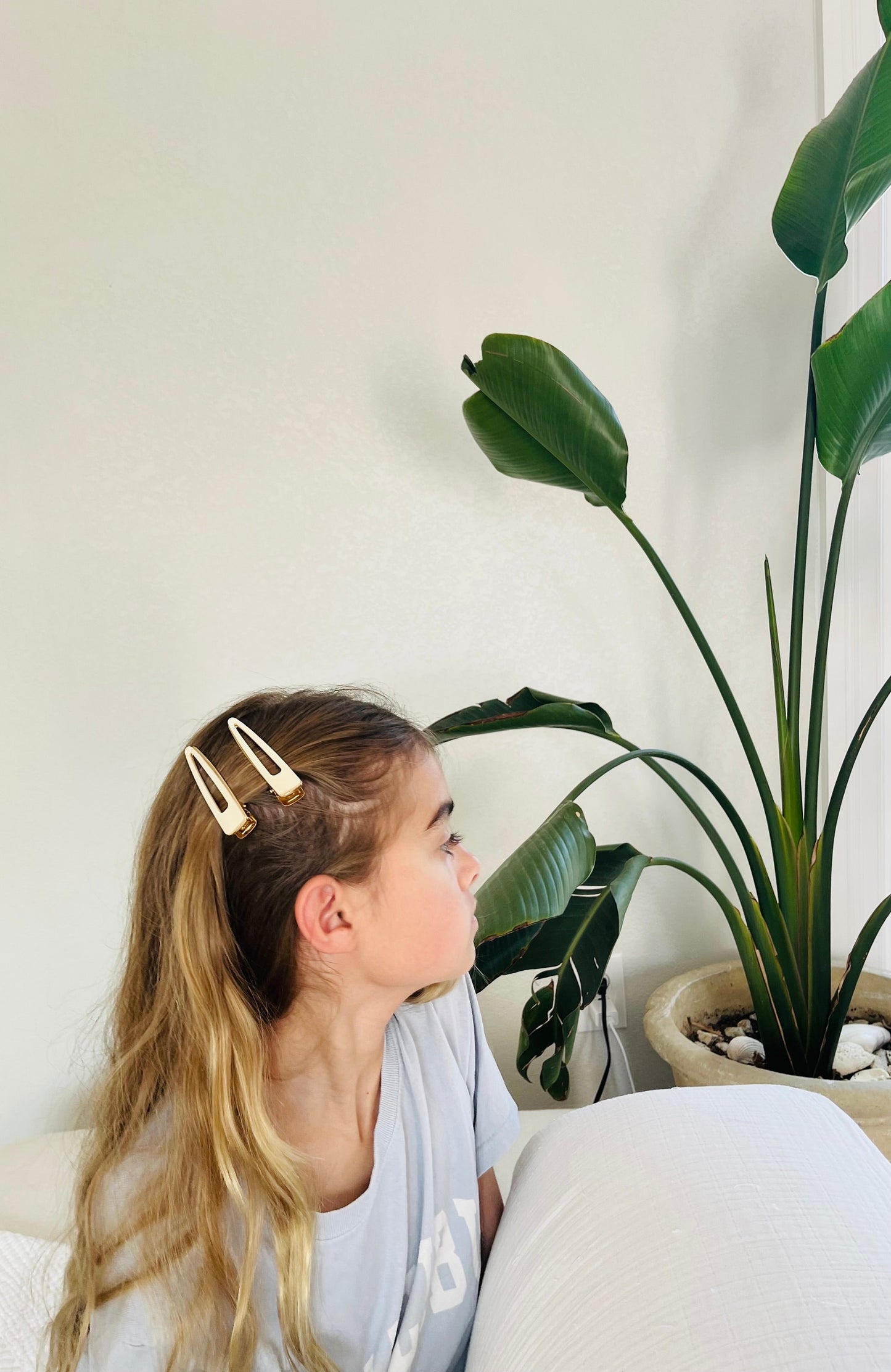 Wood and metal Plastic FREE hair clip